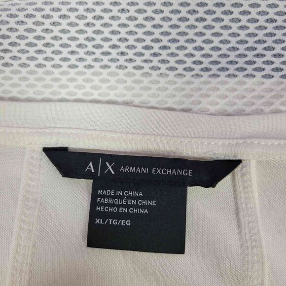 Armani Exchange Cream V-Neck Blouse - Picture 2 of 4